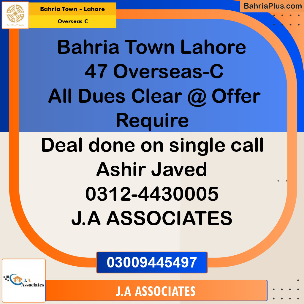 5 Marla Residential Plot for Sale in Overseas C -  Bahria Town, Lahore - (BP-295033)