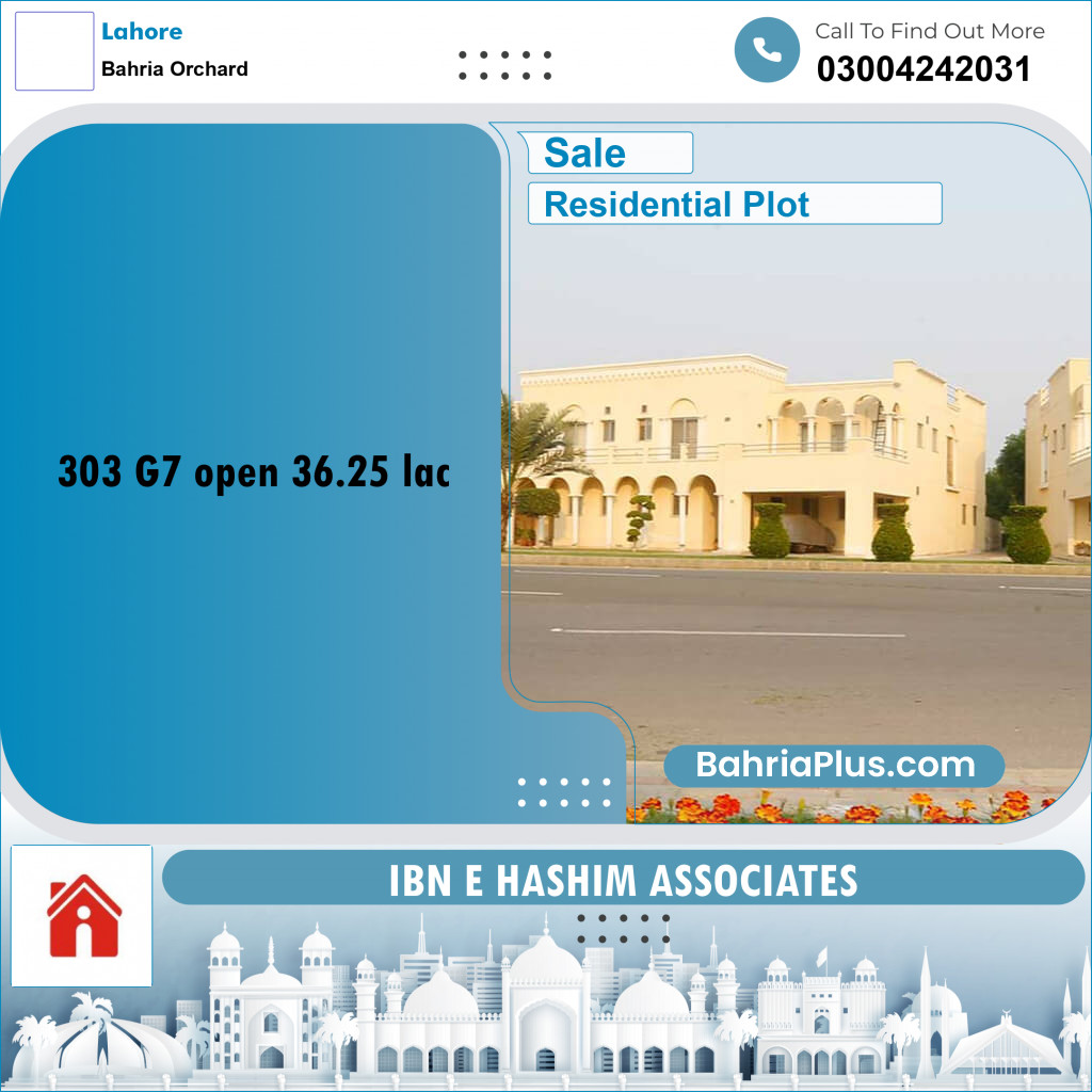 5 Marla Residential Plot for Sale in Bahria Orchard, Lahore - (BP-295060)