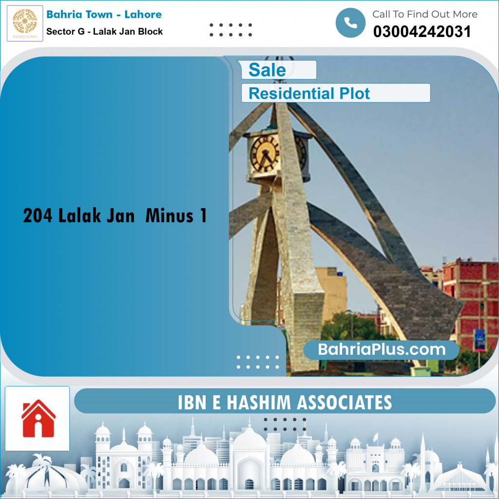 5 Marla Residential Plot for Sale in Sector G - Lalak Jan Block -  Bahria Town, Lahore - (BP-295070)