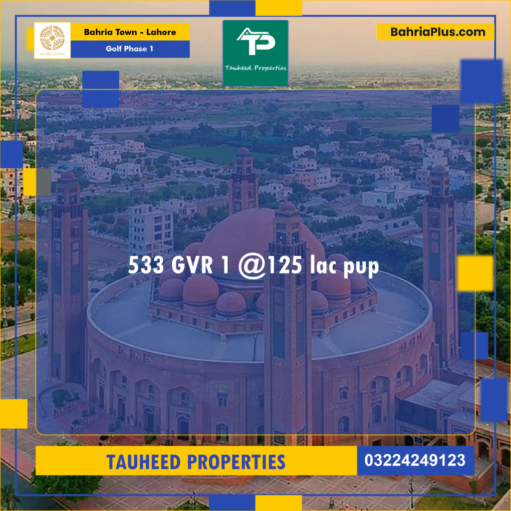 10 Marla Residential Plot for Sale in Golf Phase 1 -  Bahria Town, Lahore - (BP-295215)