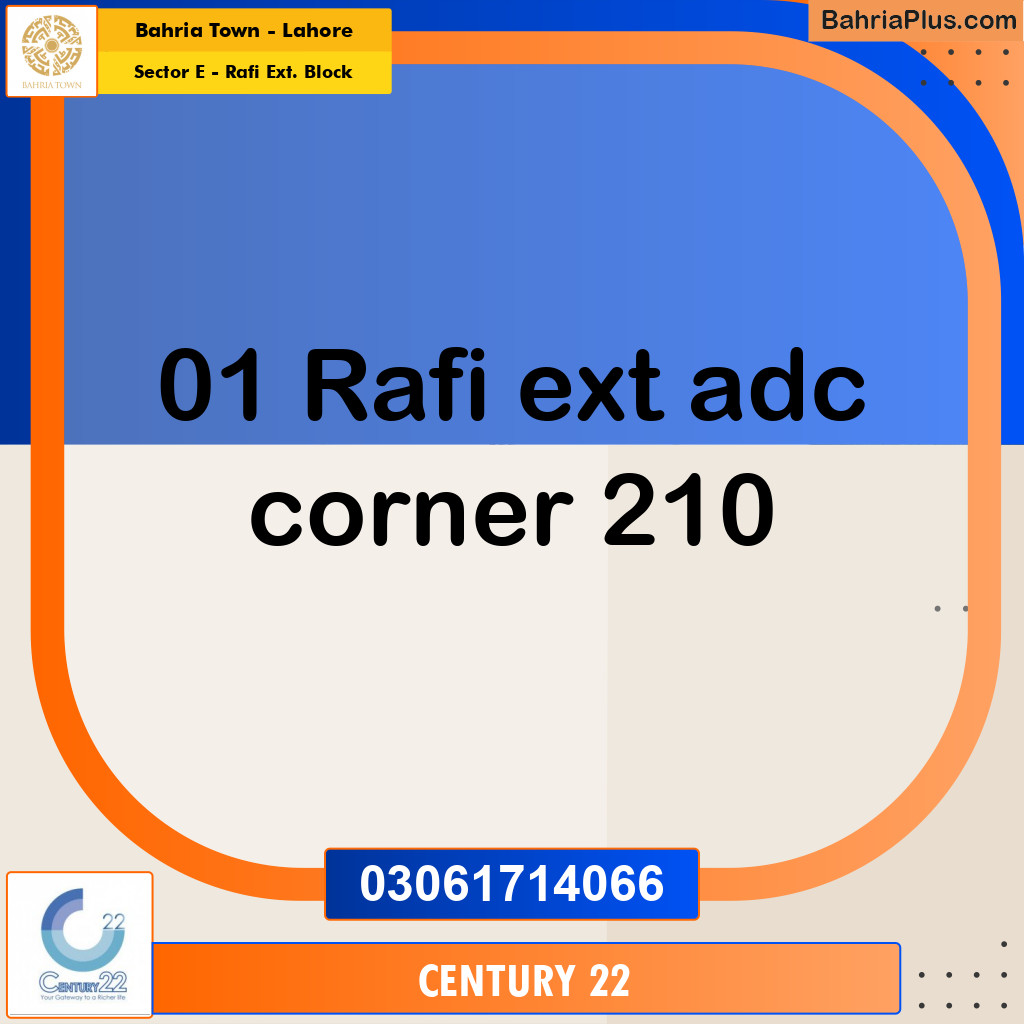 Residential Plot for Sale in Sector E - Rafi Ext. Block -  Bahria Town, Lahore - (BP-295222)