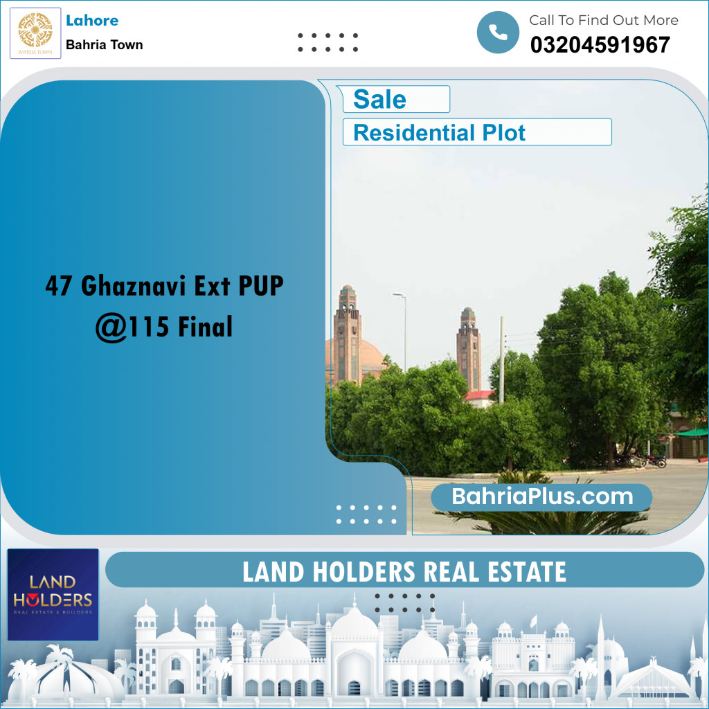 Residential Plot for Sale in Bahria Town, Lahore - (BP-295246)