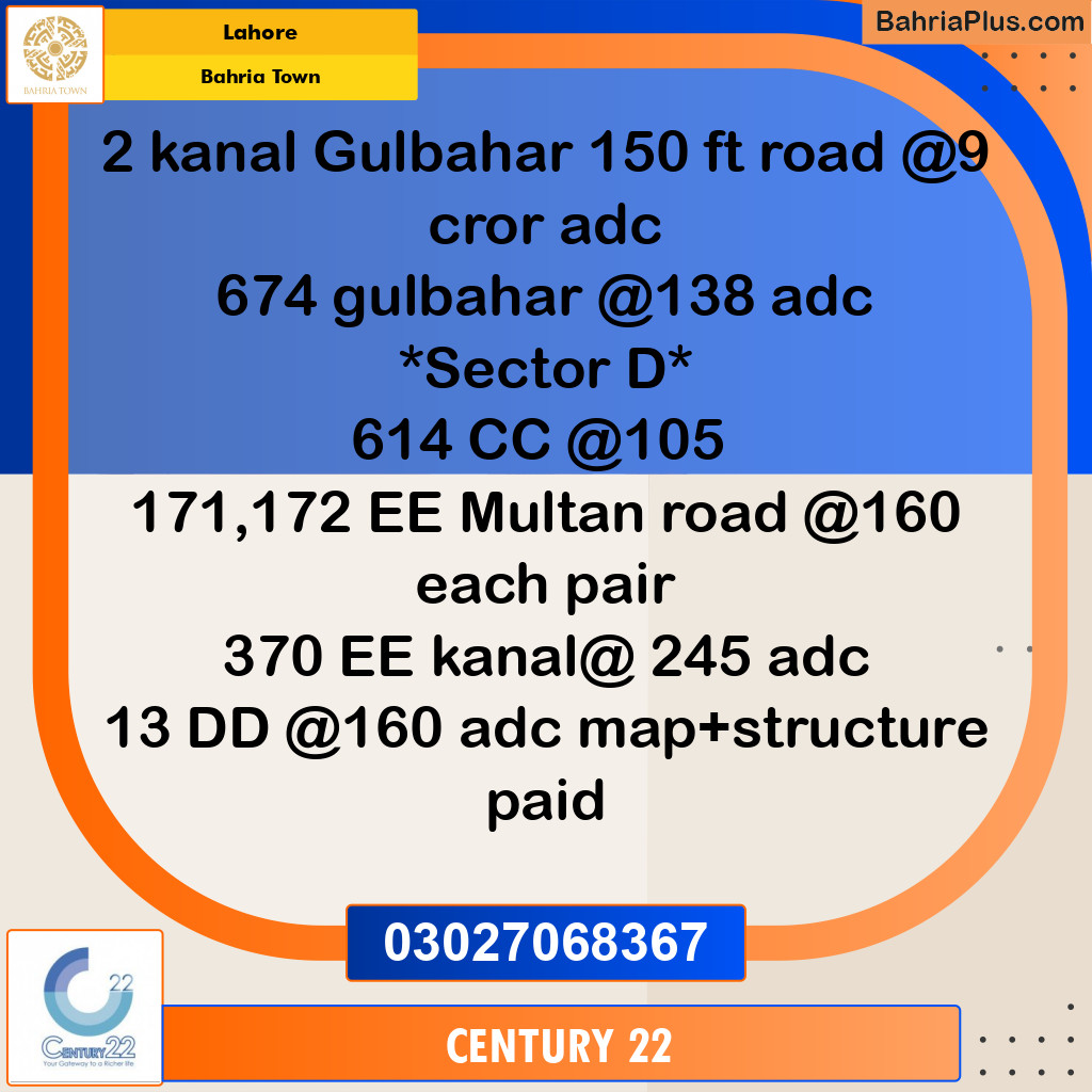 Residential Plot for Sale in Bahria Town, Lahore - (BP-295419)