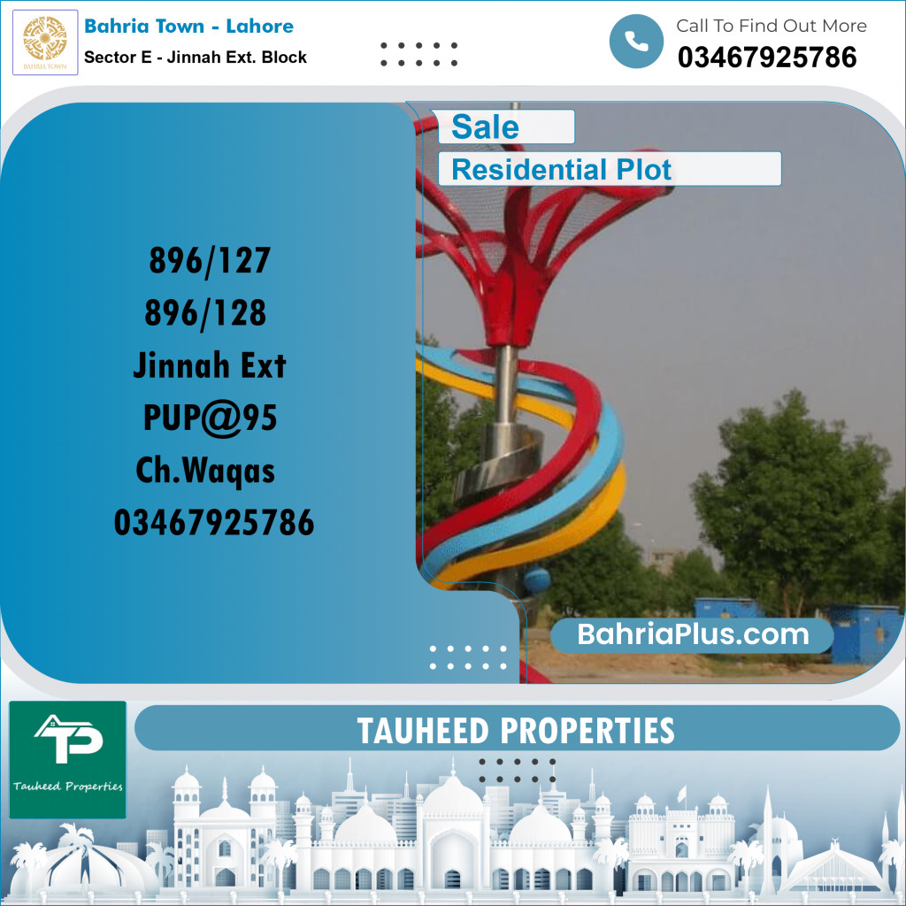 5 Marla Residential Plot for Sale in Sector E - Jinnah Ext. Block -  Bahria Town, Lahore - (BP-295493)