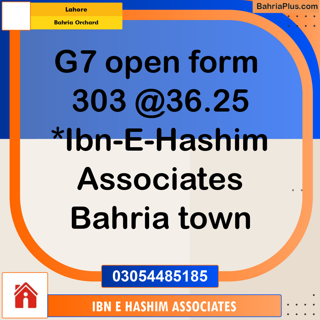 Residential Plot for Sale in Bahria Orchard, Lahore - (BP-295495)