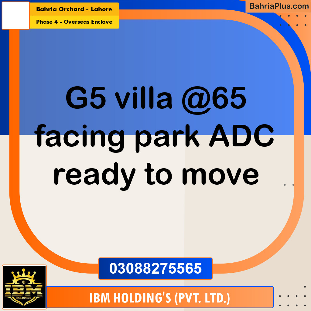 5 Marla Residential Plot for Sale in Phase 4 - Overseas Enclave -  Bahria Orchard, Lahore - (BP-295568)