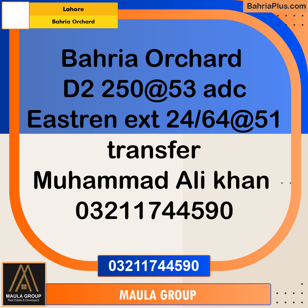 Residential Plot for Sale in Bahria Orchard, Lahore - (BP-295600)