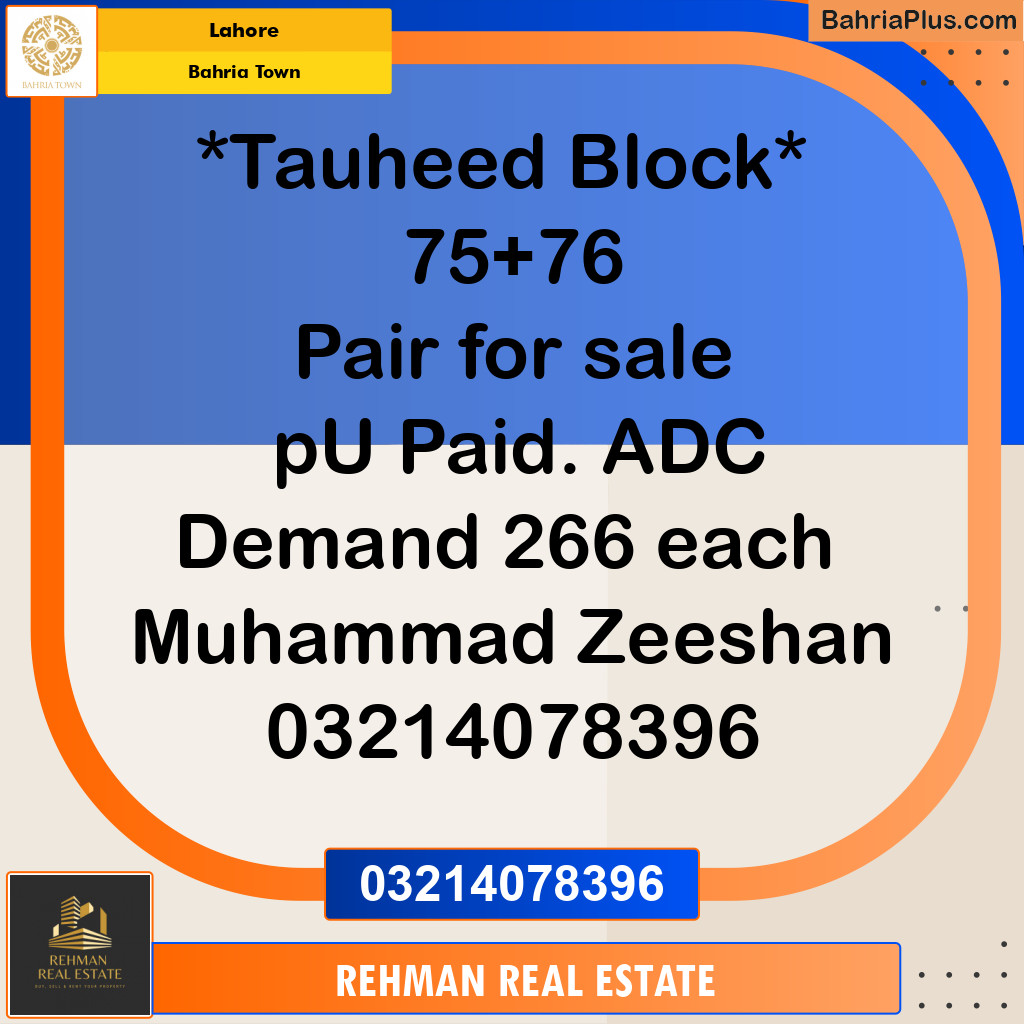 5 Marla Commercial Plot for Sale in Bahria Town, Lahore - (BP-295609)