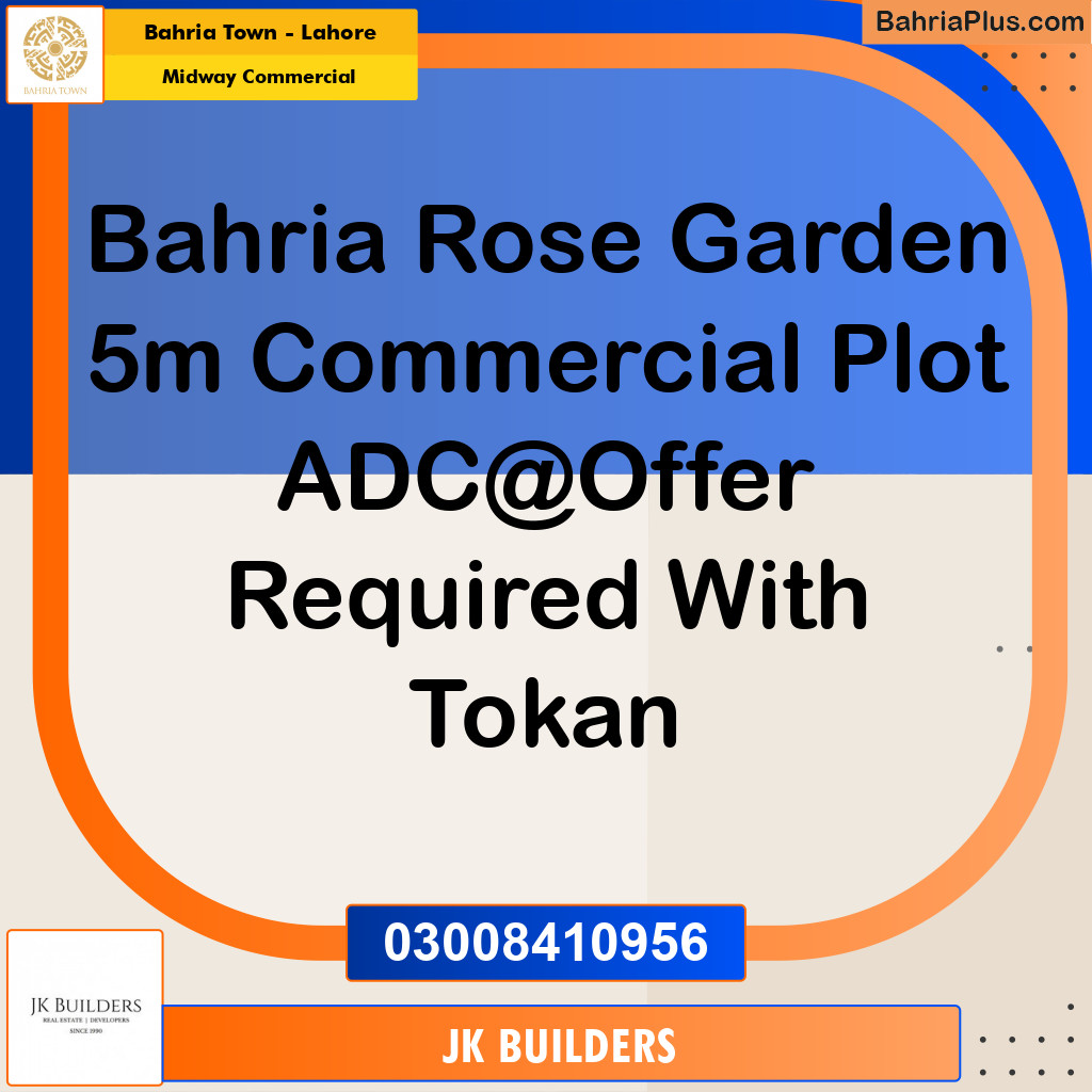 5 Marla Commercial Plot for Sale in Midway Commercial -  Bahria Town, Lahore - (BP-295635)