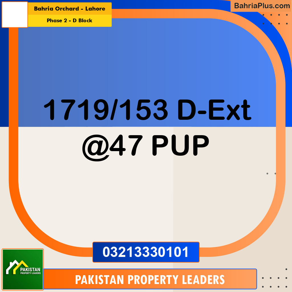 5 Marla Residential Plot for Sale in Phase 2 - D Block -  Bahria Orchard, Lahore - (BP-295659)