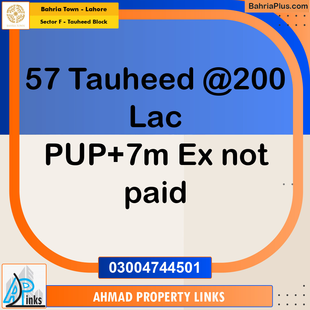 1 Kanal Residential Plot for Sale in Sector F - Tauheed Block -  Bahria Town, Lahore - (BP-295752)