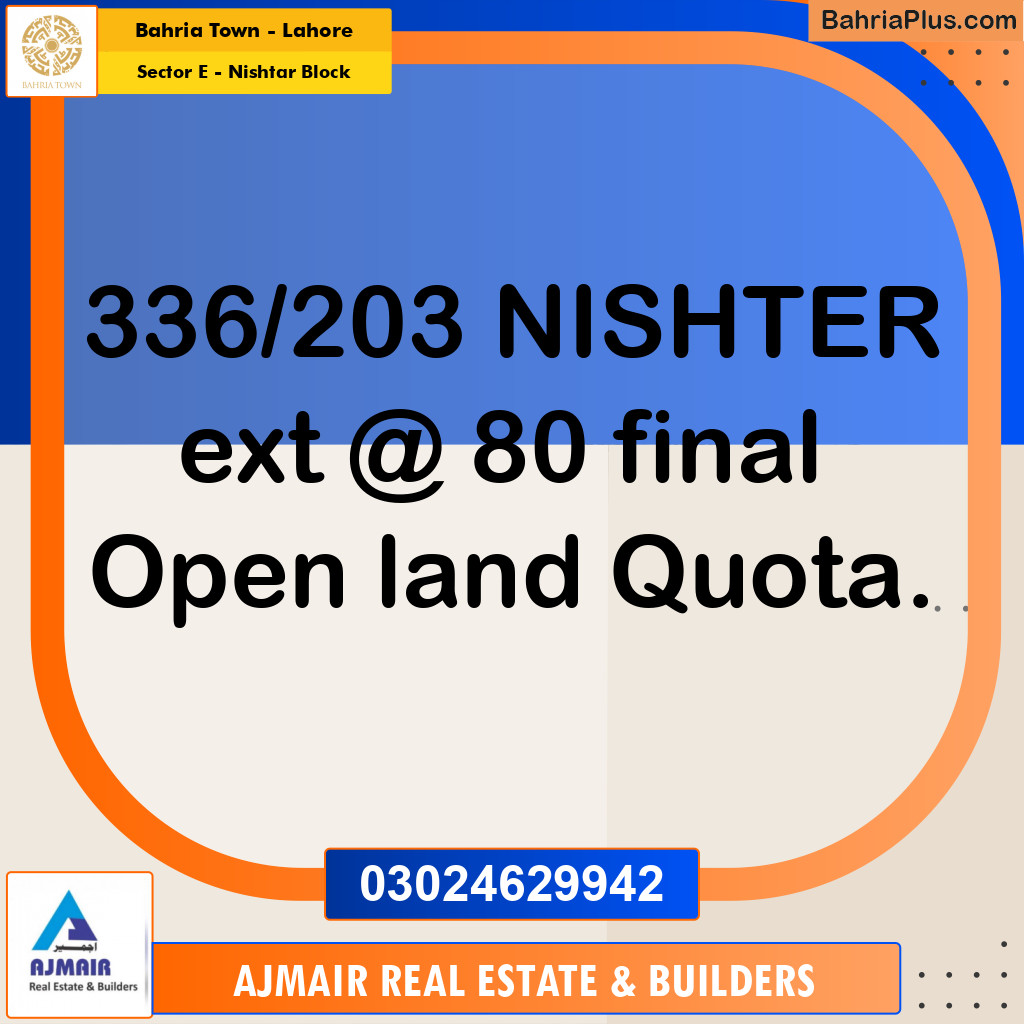 5 Marla Residential Plot for Sale in Sector E - Nishtar Block -  Bahria Town, Lahore - (BP-295758)