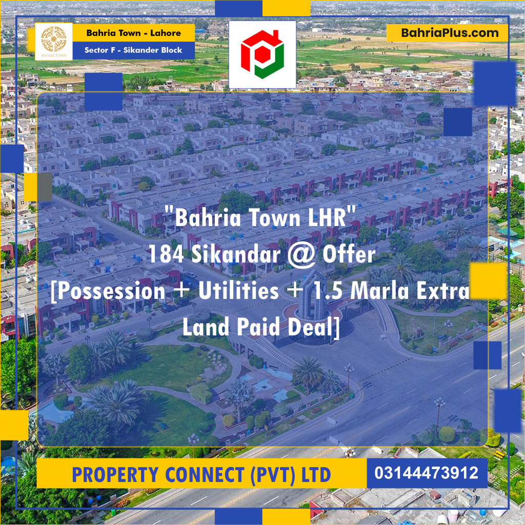 11.5 Marla Residential Plot for Sale in Sector F - Sikander Block -  Bahria Town, Lahore - (BP-295766)