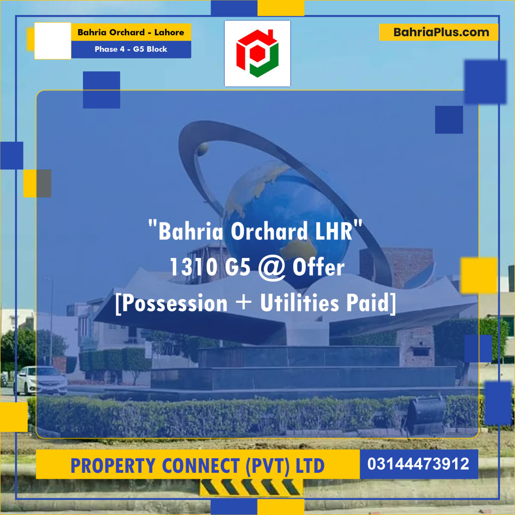 10 Marla Residential Plot for Sale in Phase 4 - G5 Block -  Bahria Orchard, Lahore - (BP-295770)
