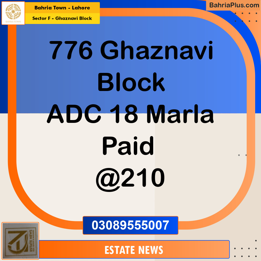 Residential Plot for Sale in Sector F - Ghaznavi Block -  Bahria Town, Lahore - (BP-295796)