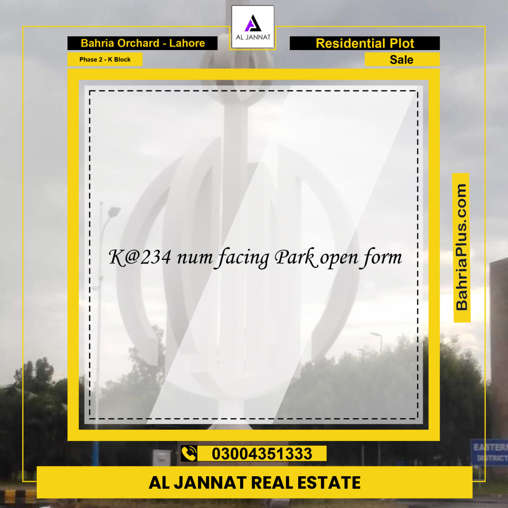 5 Marla Residential Plot for Sale in Phase 2 - K Block -  Bahria Orchard, Lahore - (BP-295856)