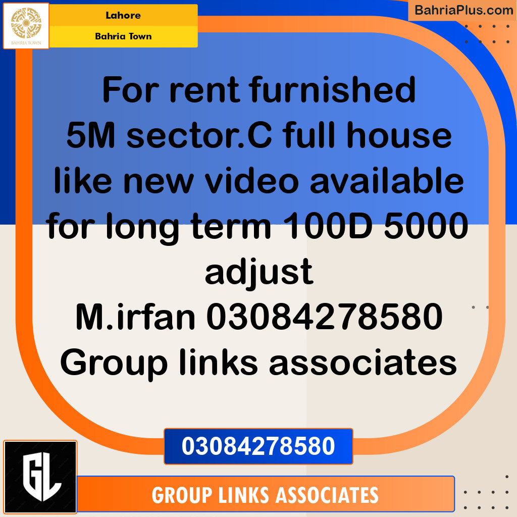 Residential House for Rent in Bahria Town, Lahore - (BP-295933)