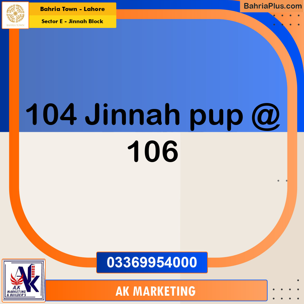 5 Marla Residential Plot for Sale in Sector E - Jinnah Block -  Bahria Town, Lahore - (BP-295939)