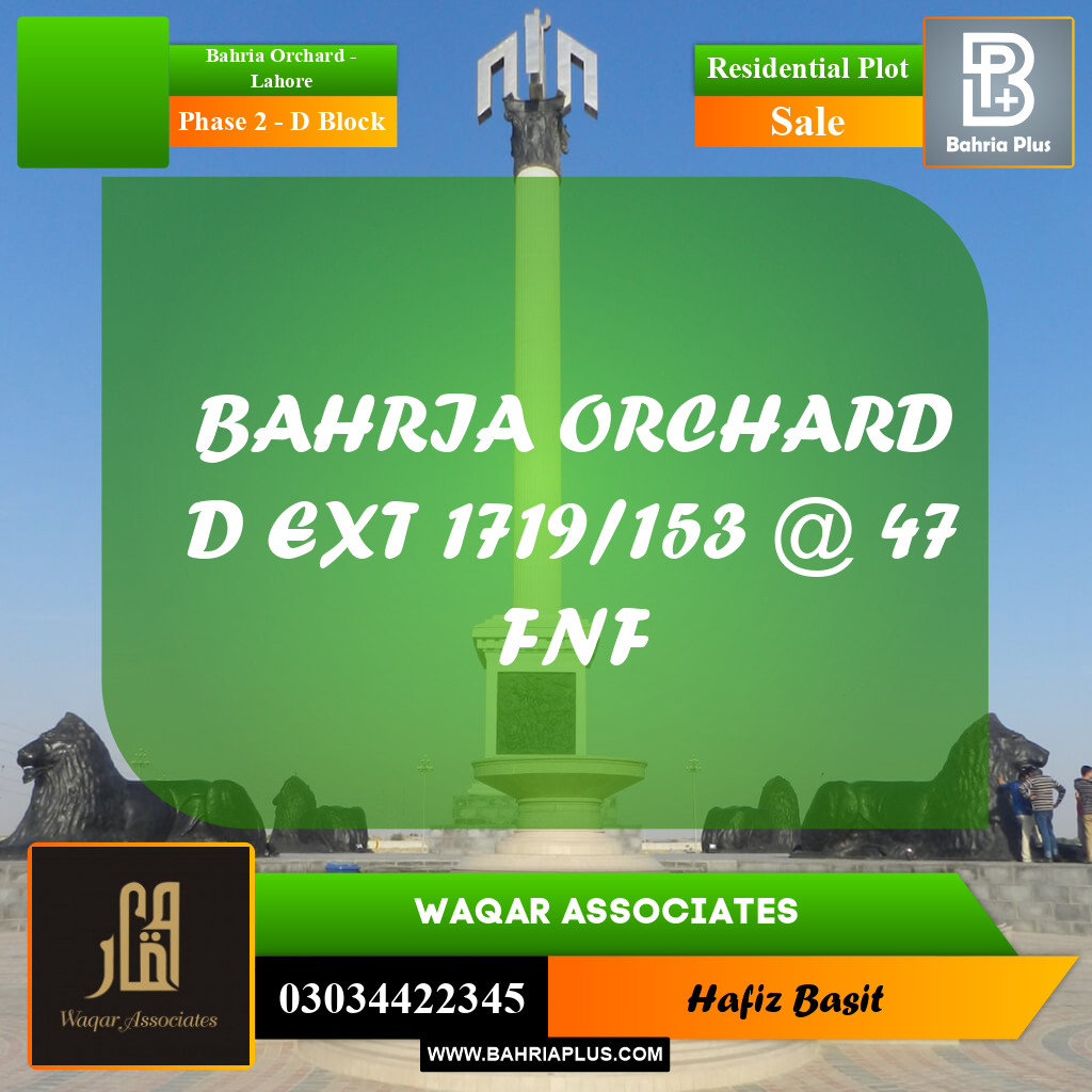 5 Marla Residential Plot for Sale in Phase 2 - D Block -  Bahria Orchard, Lahore - (BP-295993)