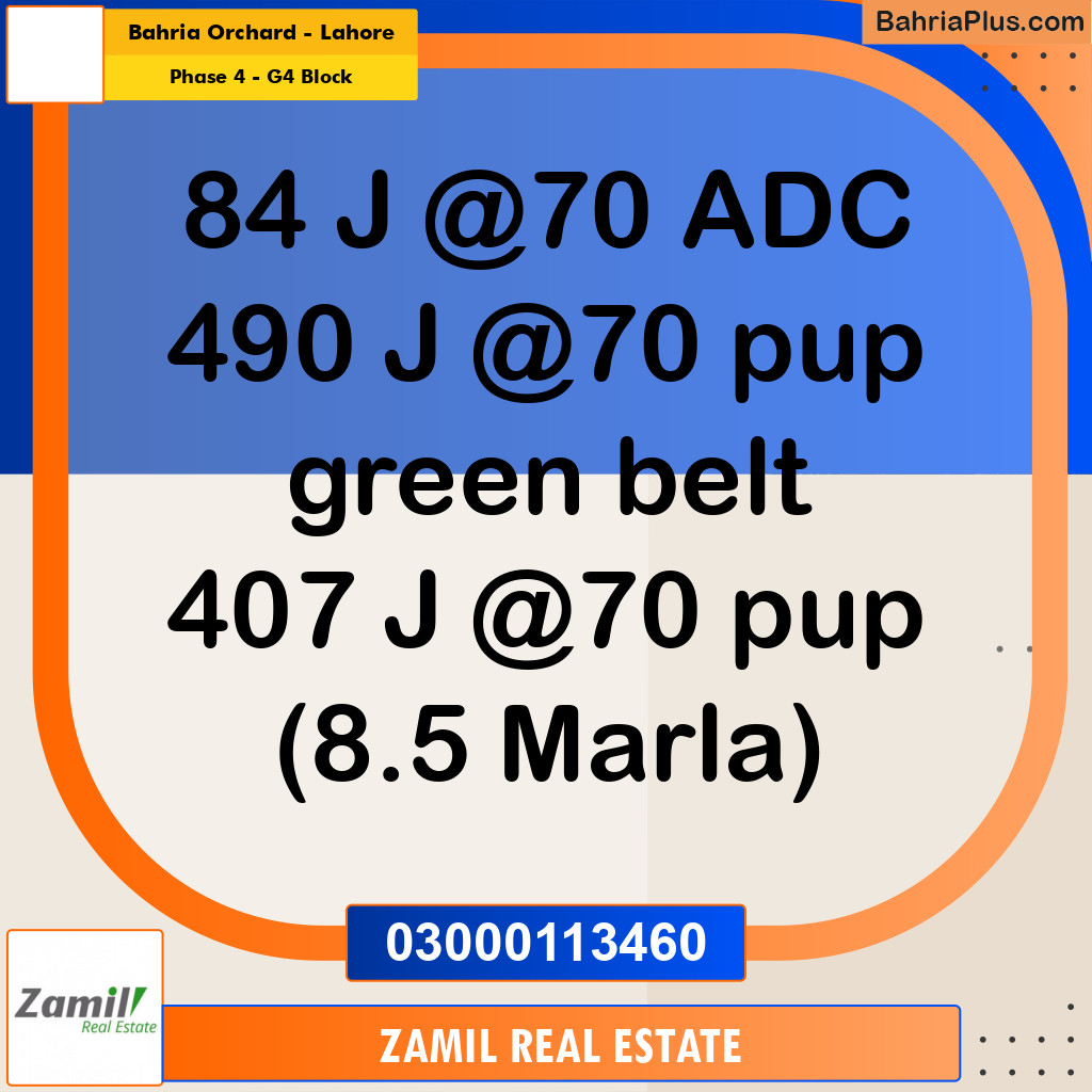 Residential Plot for Sale in Phase 4 - G4 Block -  Bahria Orchard, Lahore - (BP-296006)