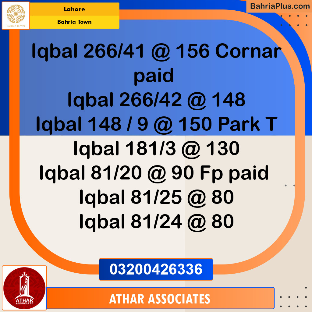 10 Marla Residential Plot for Sale in Bahria Town, Lahore - (BP-296087)