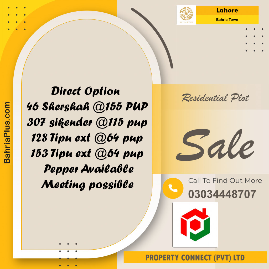 Residential Plot for Sale in Bahria Town, Lahore - (BP-296141)
