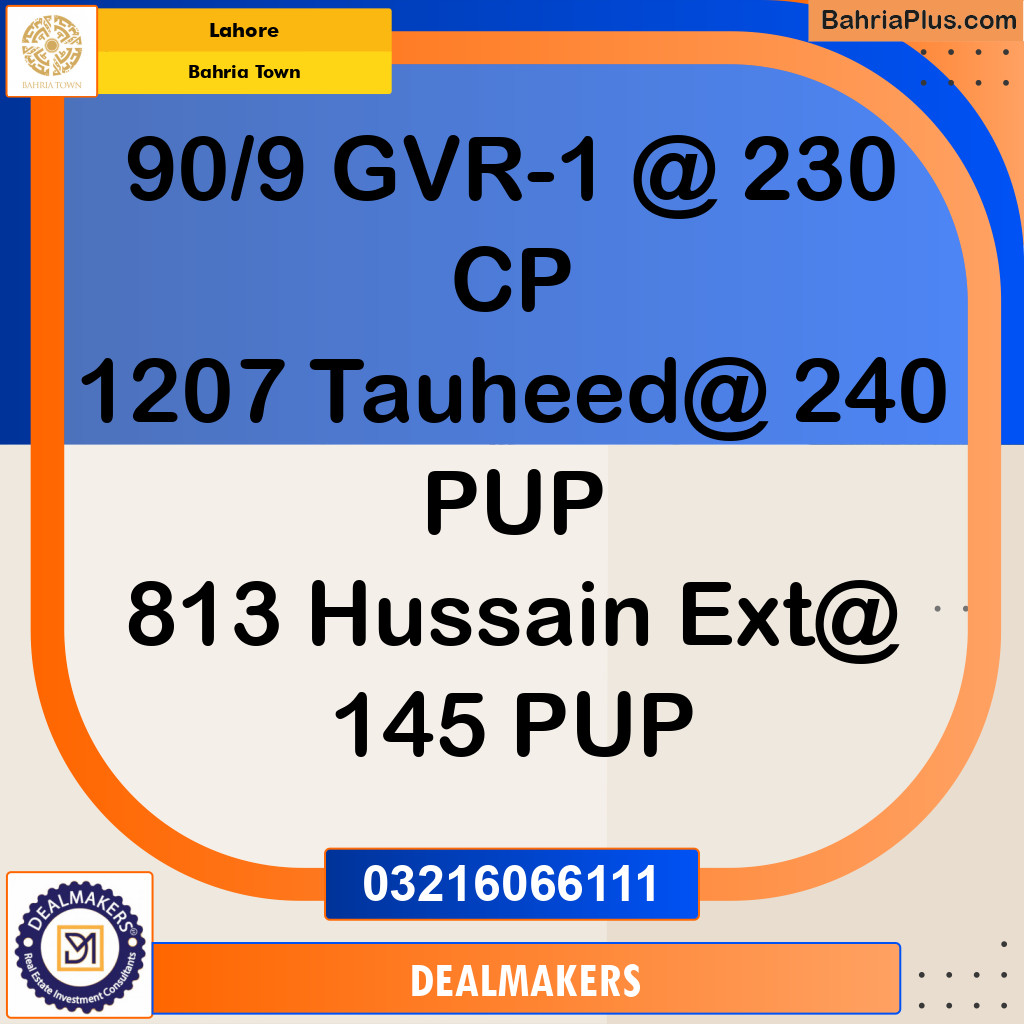 Residential Plot for Sale in Bahria Town, Lahore - (BP-296155)