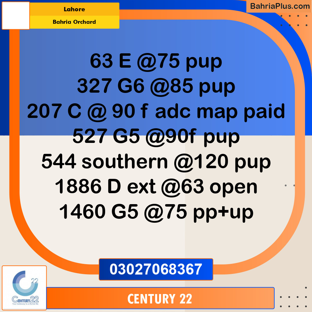 Residential Plot for Sale in Bahria Orchard, Lahore - (BP-296192)
