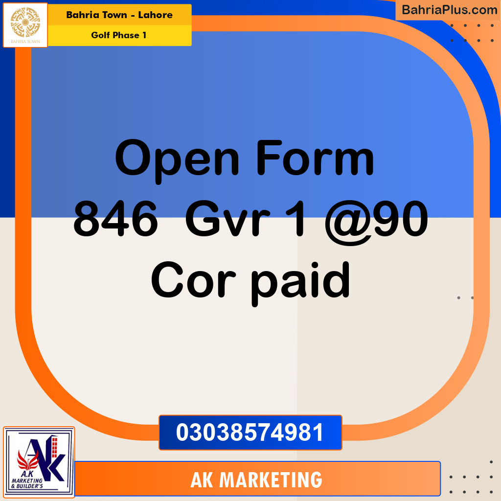 10 Marla Residential Plot for Sale in Golf Phase 1 -  Bahria Town, Lahore - (BP-296349)