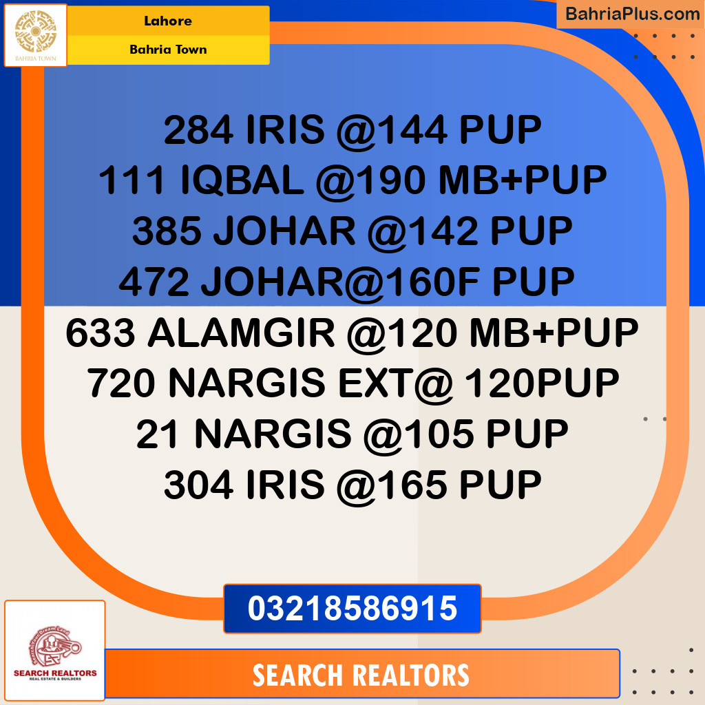 Residential Plot for Sale in Bahria Town, Lahore - (BP-296396)