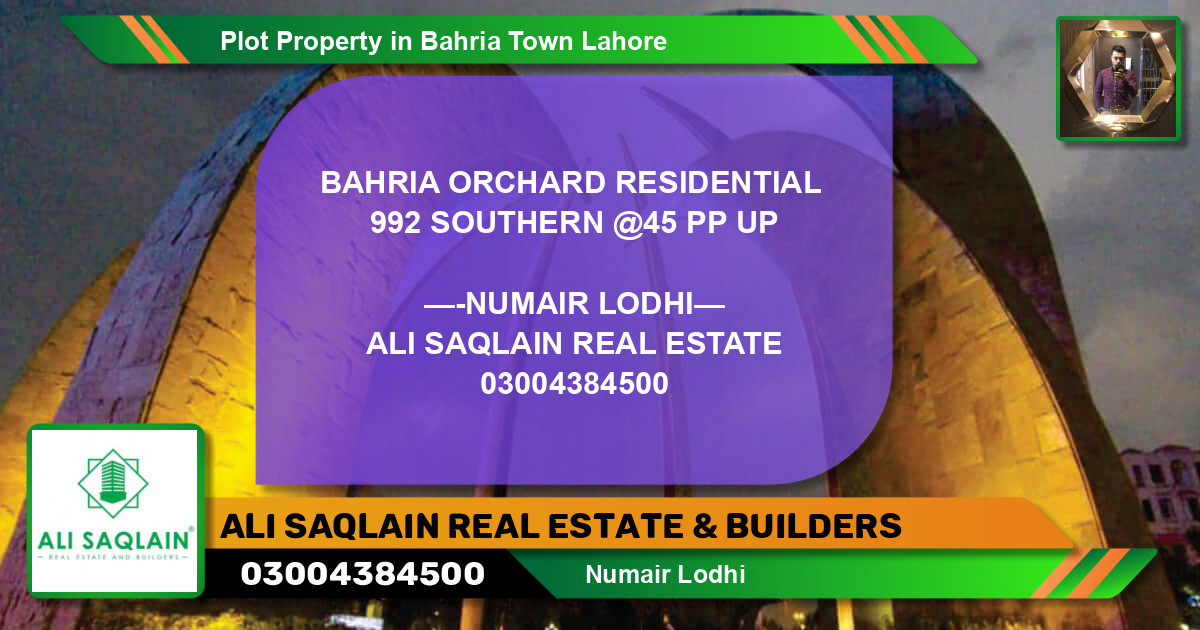 Residential Plot for Sale in Bahria Town, Lahore - (BP-29640)