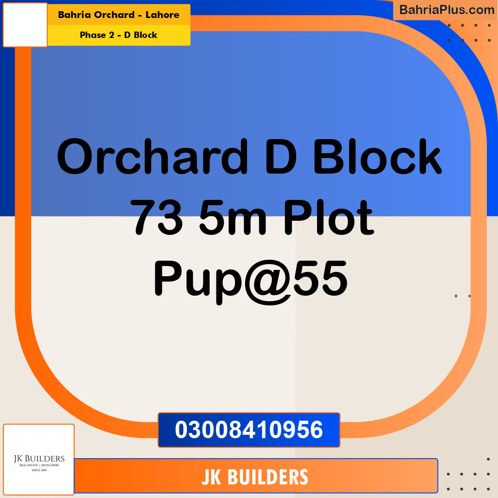 5 Marla Residential Plot for Sale in Phase 2 - D Block -  Bahria Orchard, Lahore - (BP-296477)