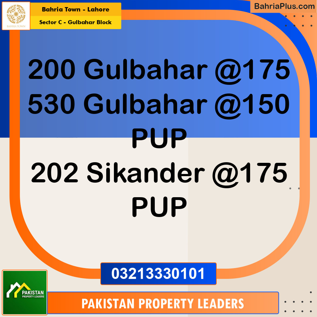 10 Marla Residential Plot for Sale in Sector C - Gulbahar Block -  Bahria Town, Lahore - (BP-296551)