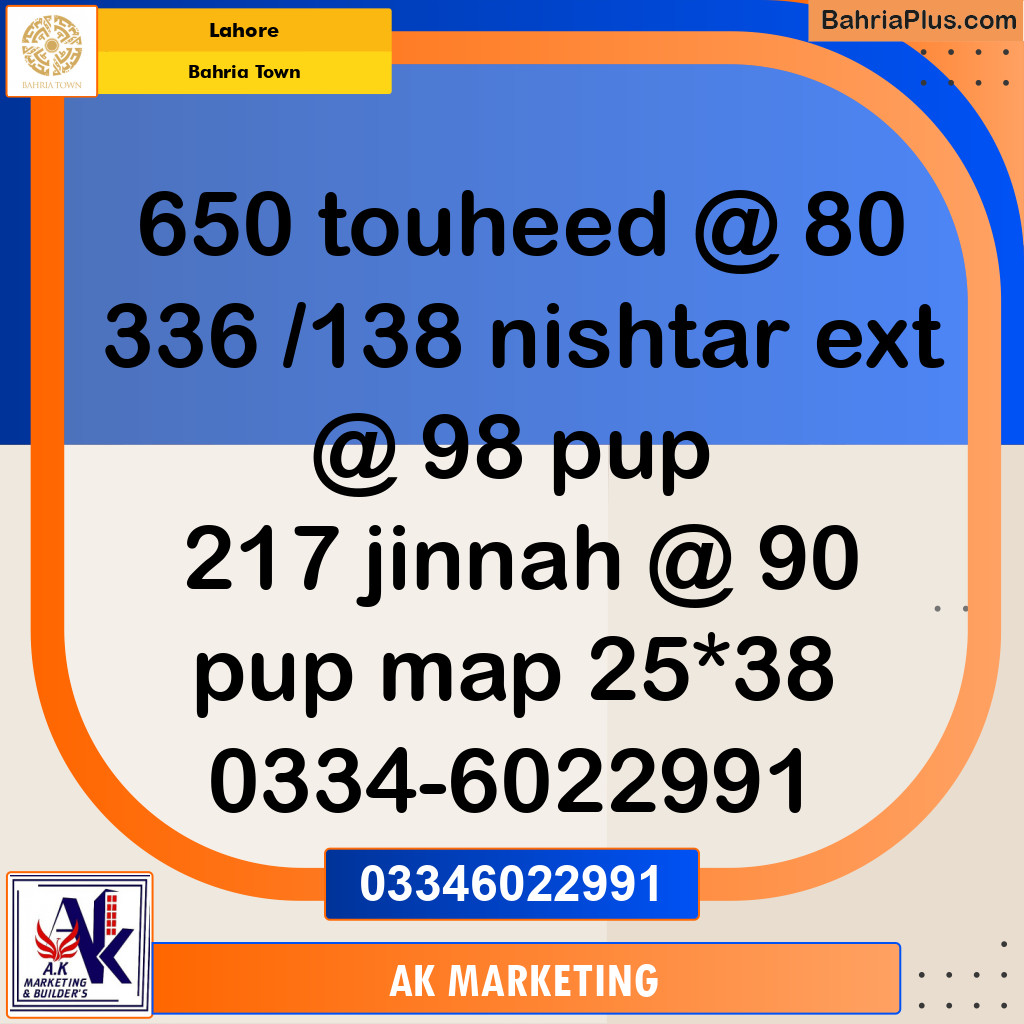 5 Marla Residential Plot for Sale in Bahria Town, Lahore - (BP-296657)