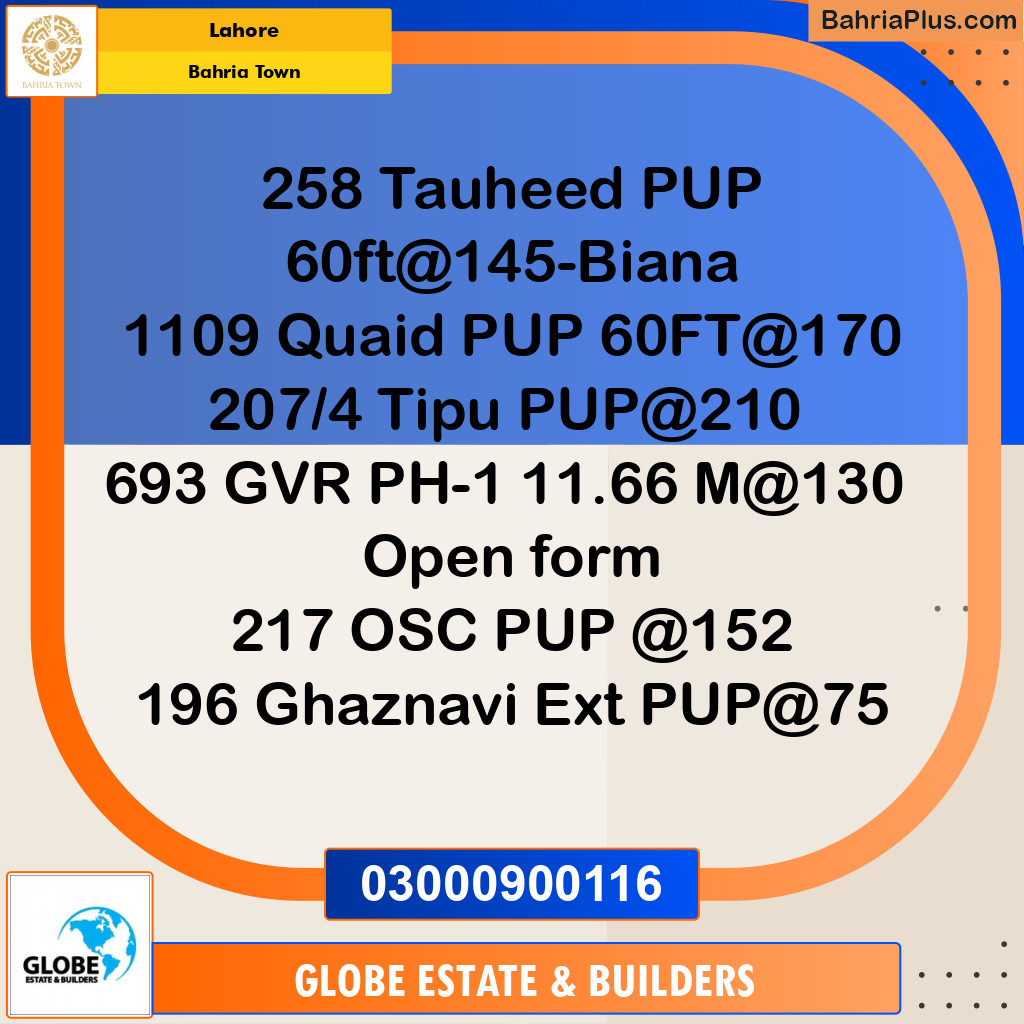 Residential Plot for Sale in Bahria Town, Lahore - (BP-296710)