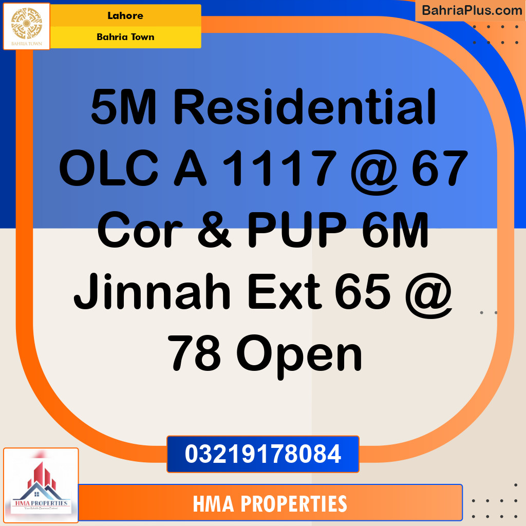 Residential Plot for Sale in Bahria Town, Lahore - (BP-296761)