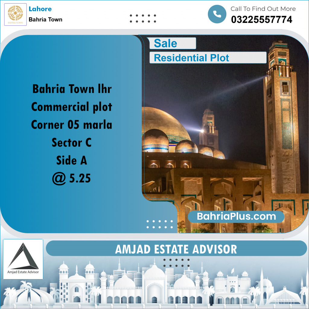 Residential Plot for Sale in Bahria Town, Lahore - (BP-296780)