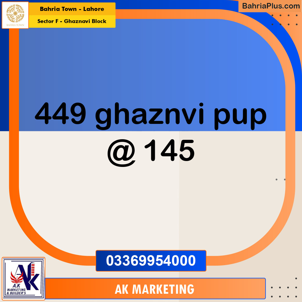 10 Marla Residential Plot for Sale in Sector F - Ghaznavi Block -  Bahria Town, Lahore - (BP-296824)