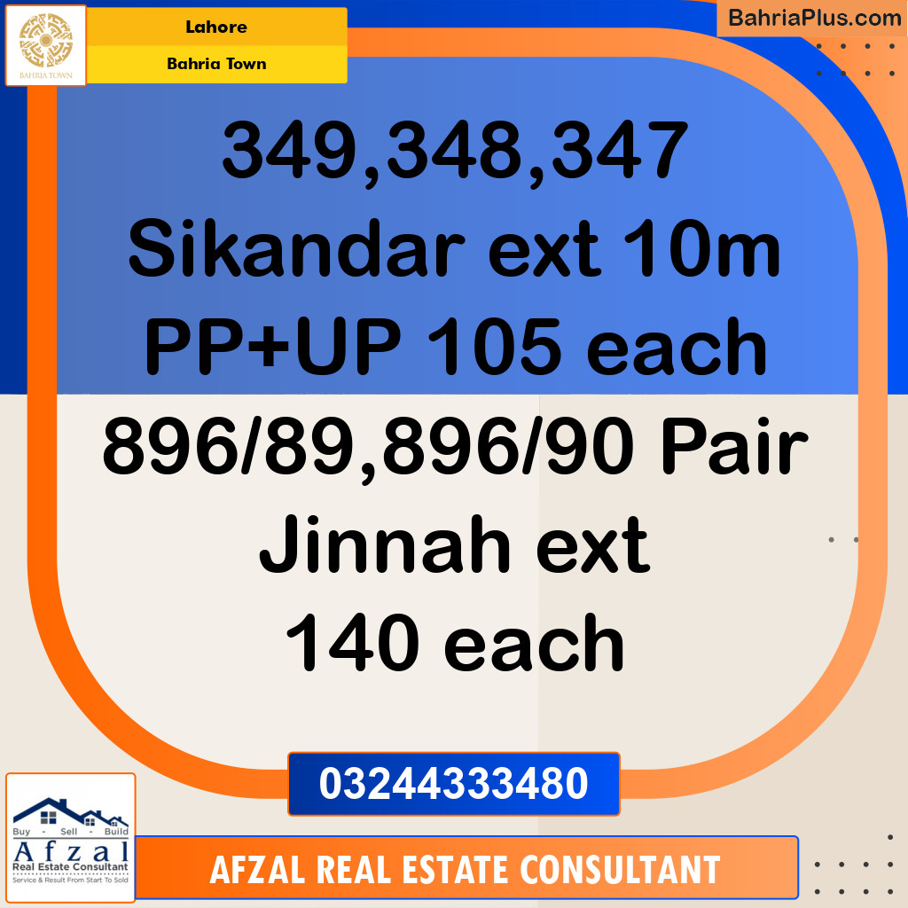 Residential Plot for Sale in Bahria Town, Lahore - (BP-296840)