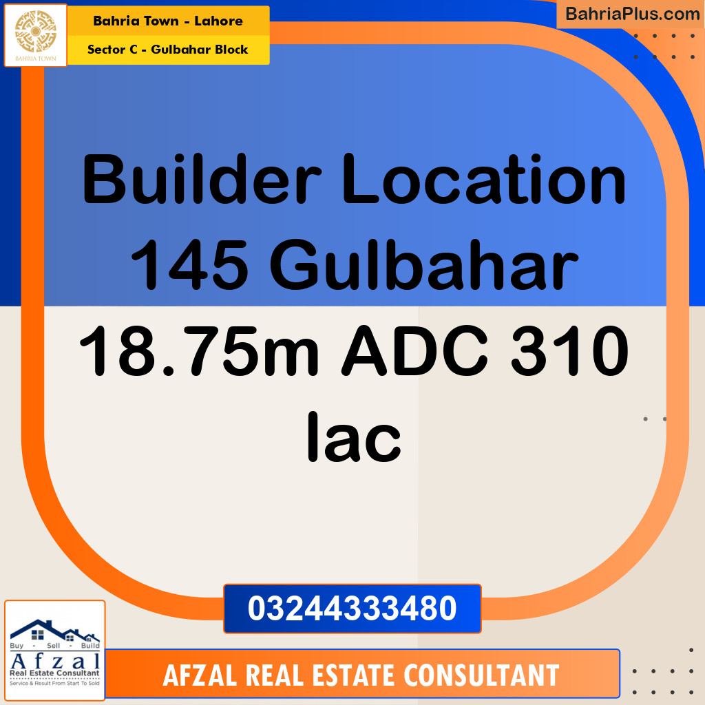 Residential Plot for Sale in Sector C - Gulbahar Block -  Bahria Town, Lahore - (BP-296845)