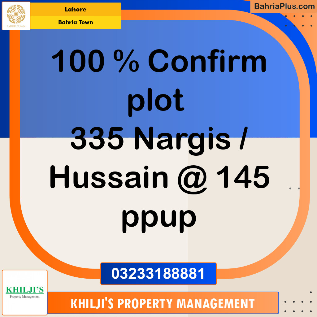Residential Plot for Sale in Bahria Town, Lahore - (BP-296887)