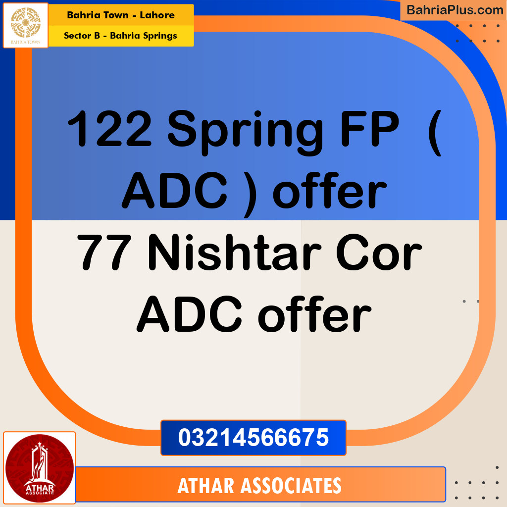 20 Marla Residential Plot for Sale in Sector B - Bahria Springs -  Bahria Town, Lahore - (BP-296918)