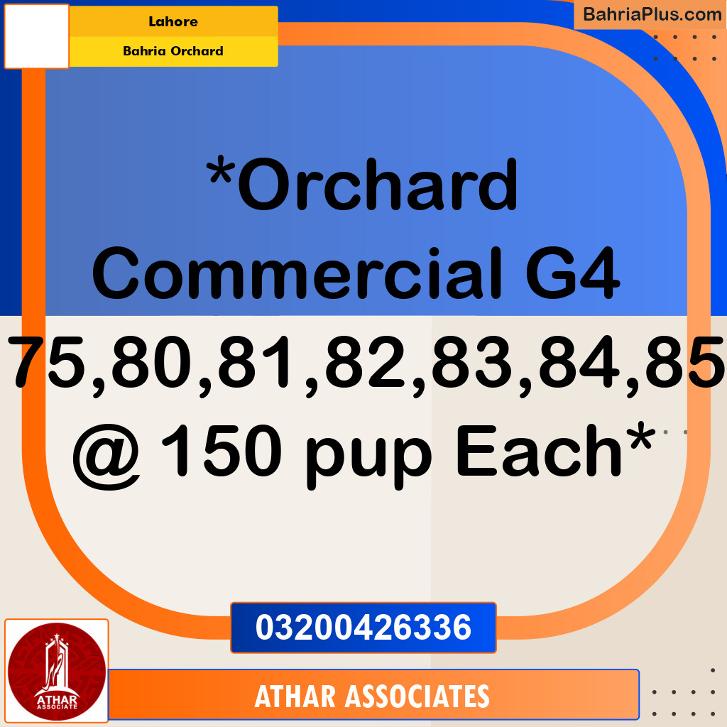 5 Marla Commercial Plot for Sale in Bahria Orchard, Lahore - (BP-296966)