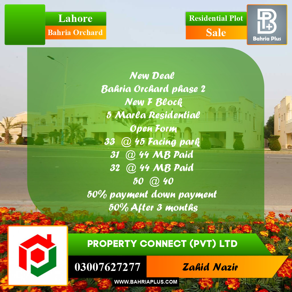 Residential Plot for Sale in Bahria Orchard, Lahore - (BP-297208)