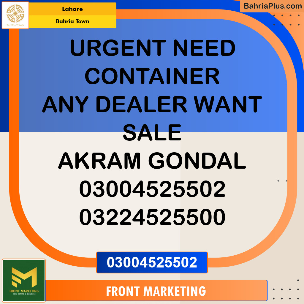 Residential Plot for Sale in Bahria Town, Lahore - (BP-297352)