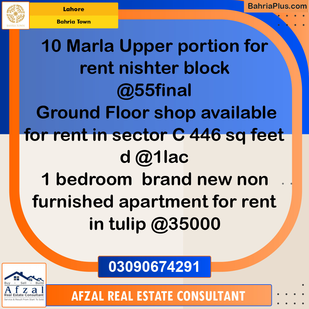 Residential House for Rent in Bahria Town, Lahore - (BP-297496)