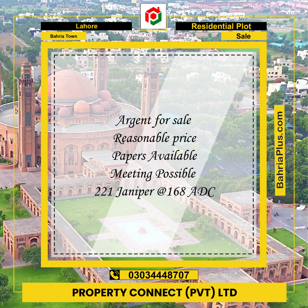 Residential Plot for Sale in Bahria Town, Lahore - (BP-297501)