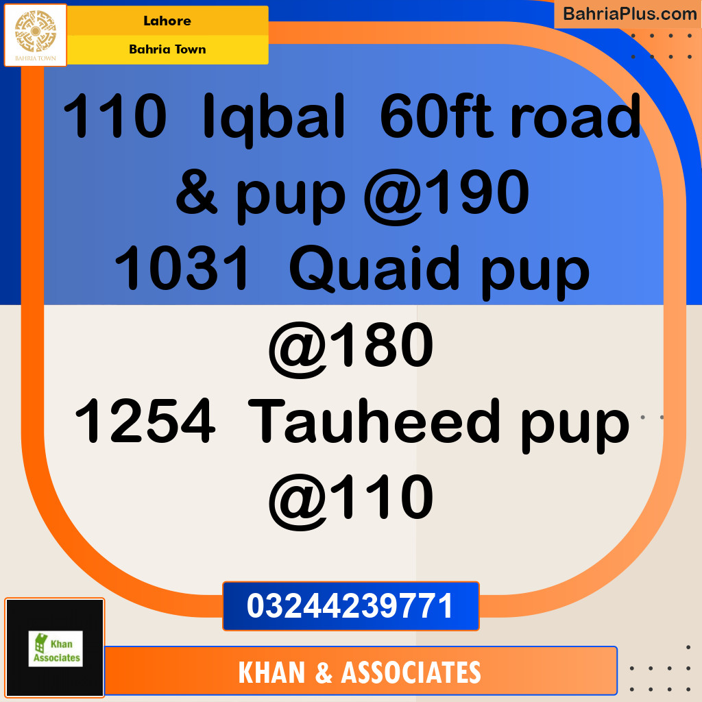 Residential Plot for Sale in Bahria Town, Lahore - (BP-297573)