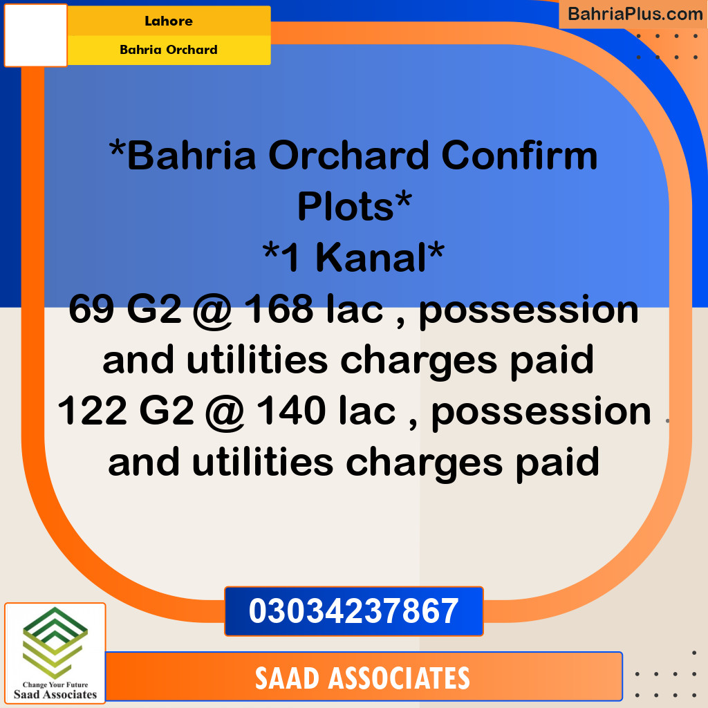 Residential Plot for Sale in Bahria Orchard, Lahore - (BP-297637)