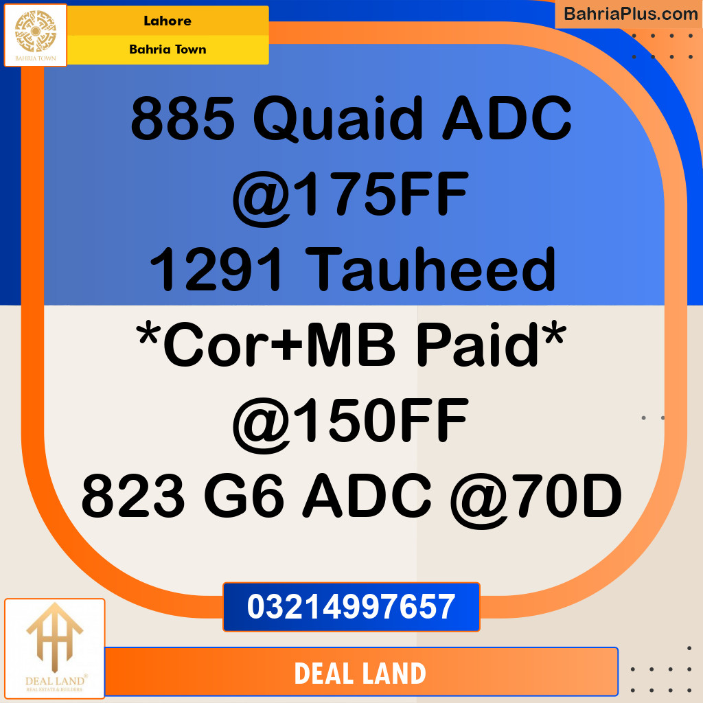 Residential Plot for Sale in Bahria Town, Lahore - (BP-297691)